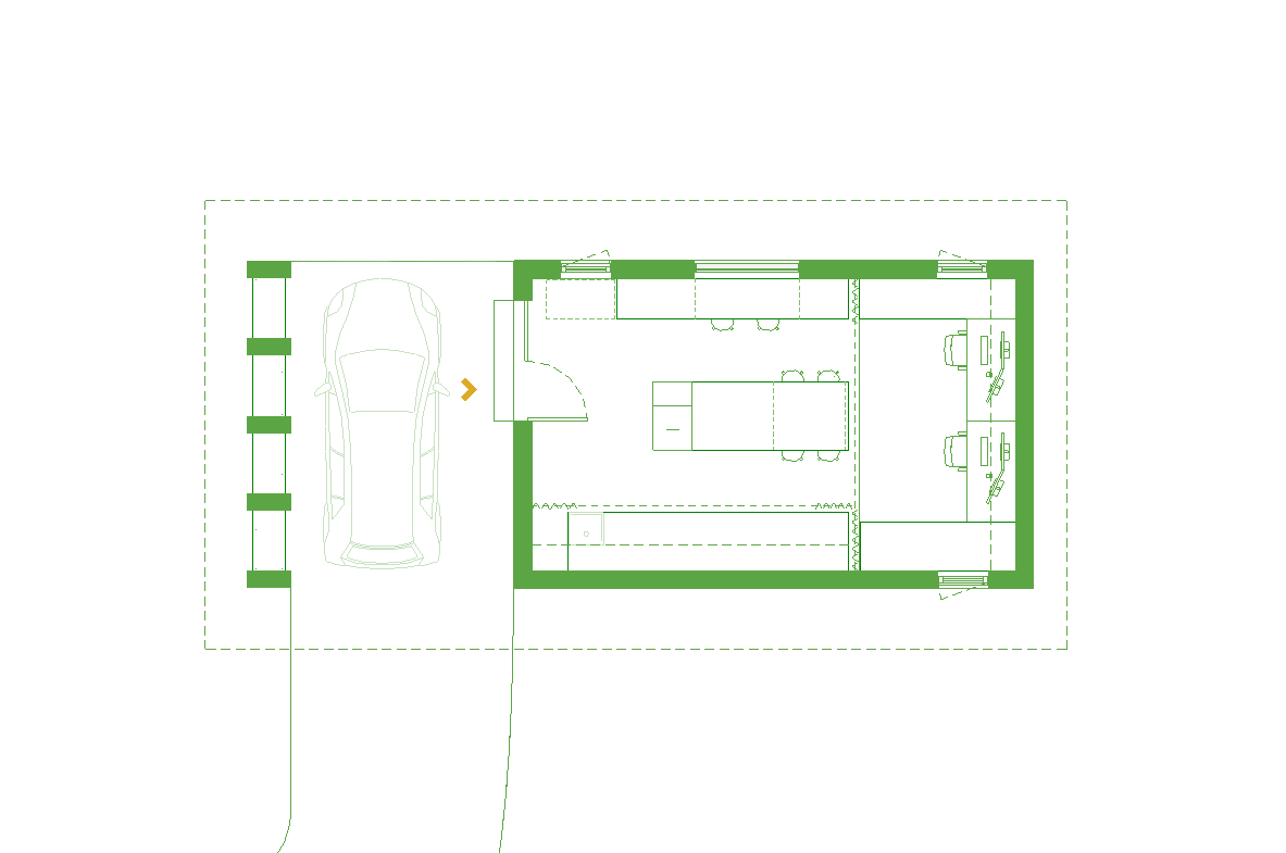 Plan d'aménagement de l'Atelier Caché